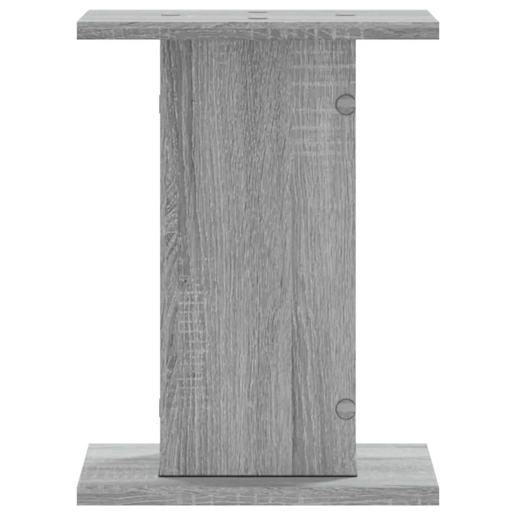 Supports pour plantes, 2 pièces, gris, en panneau de bois, pour le jardin - 7