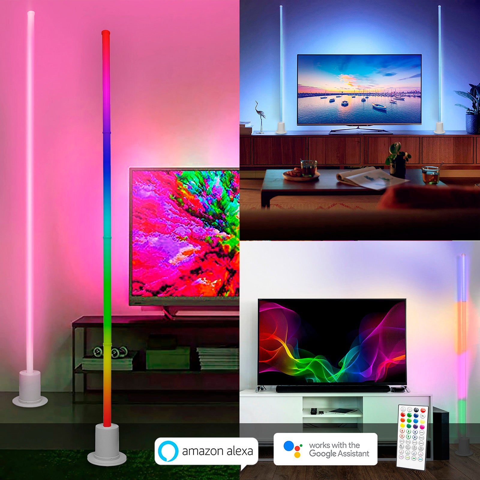 Tube LED Ambiance 1.5m RGB - 67 LED, 10W, 20 Modes, Effet Rythmique 360°, Neuf Sous Blister