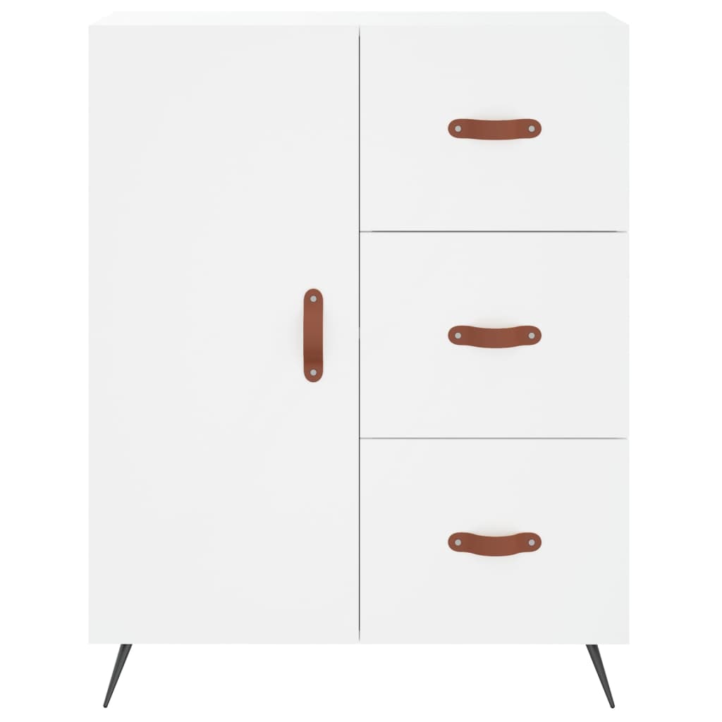 Buffet haut Blanc 69,5x34x180 Bois d'ingénierie - 8