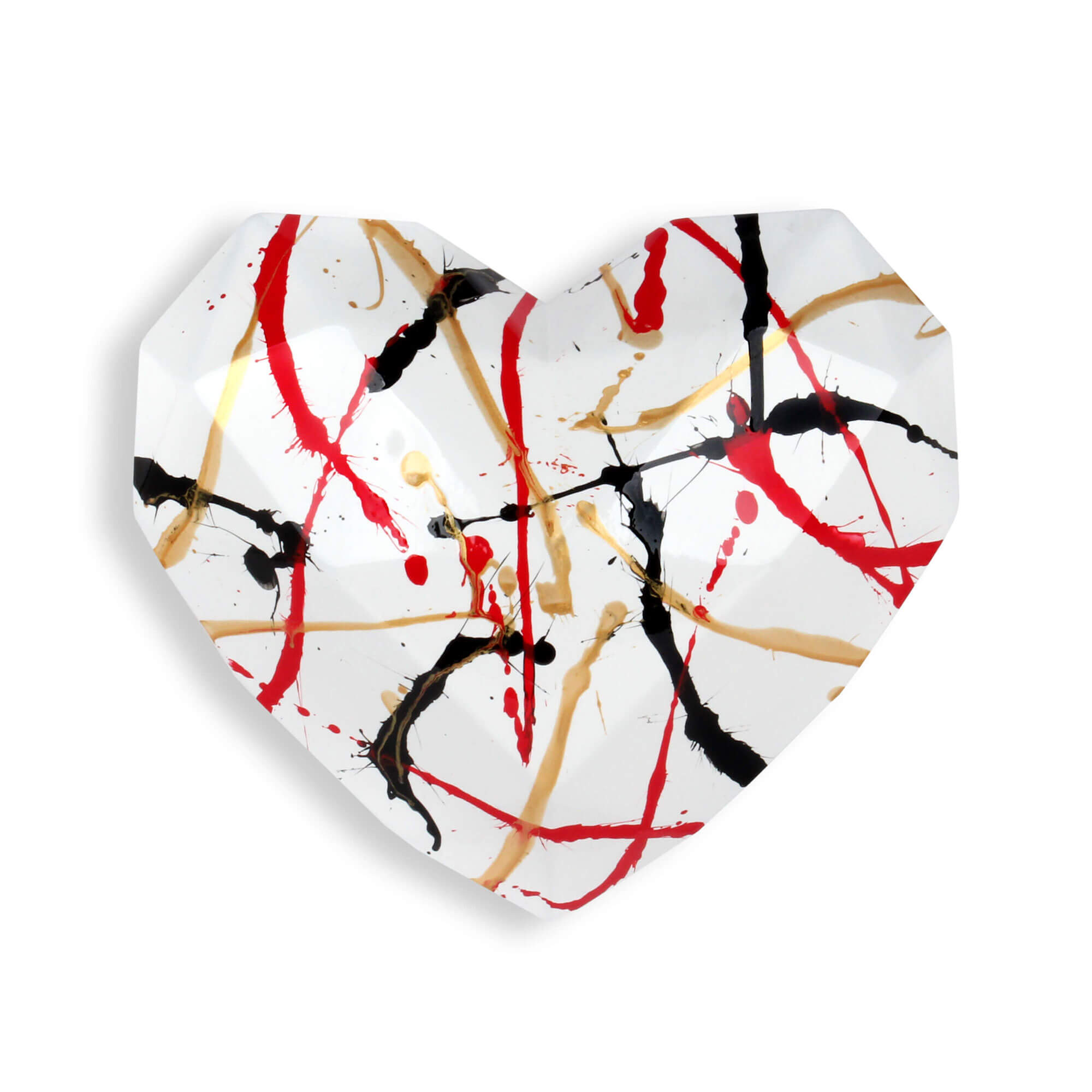Ciondolo Cuore Cristallo Titanio Viola Sfaccettato 18mm - Pendente Con Perla Lunghezza 48mm