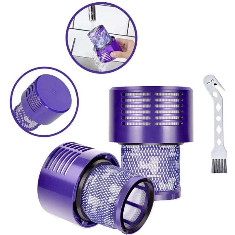 Filtre Enowelir, pachet de 2, compatibile cu aspiratorul fără fir Dyson V10 SV12 Series Motorhead, înlocuiește DY-969082-01 Cyclone Absolute 2buc