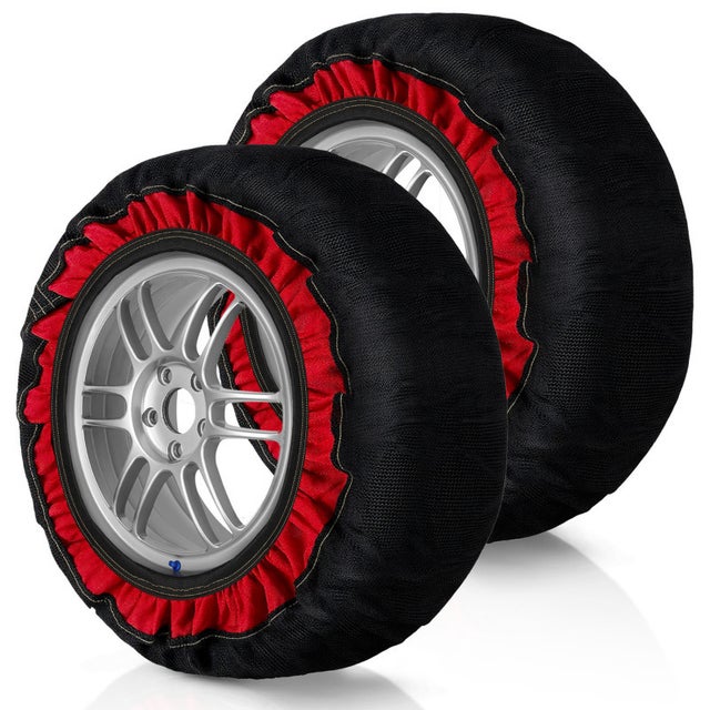 Lot De 2 Chaînes à Neige Textiles COMPASS - Taille 225/55 R18, Homologuées, Montage Ultra-rapide Pour SUV & 4x4