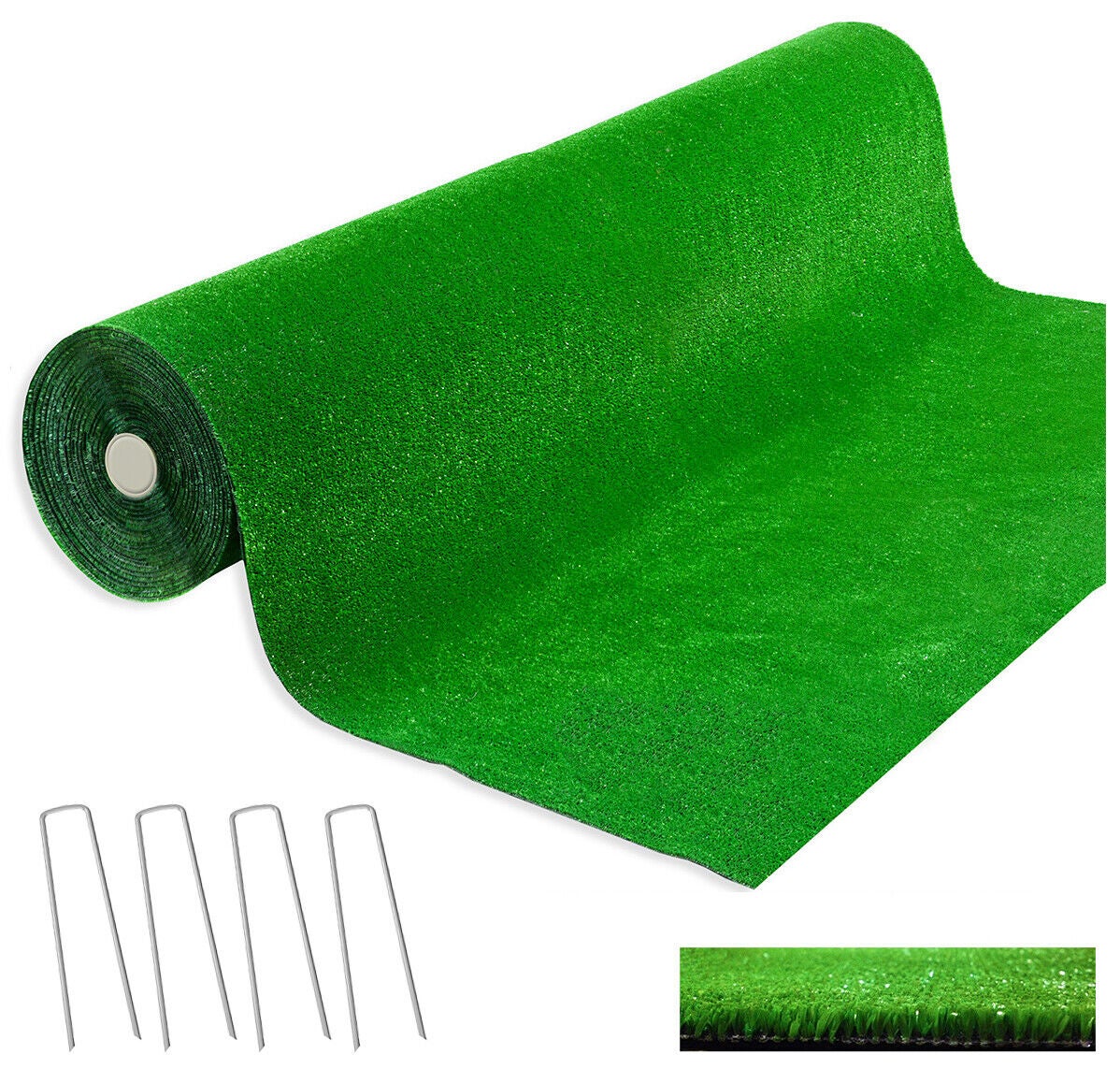 Erba Sintetica drenante 2x7 Mt Spessore 7mm Prato Sintetico Alta qualità 100% Made in Italy - 6