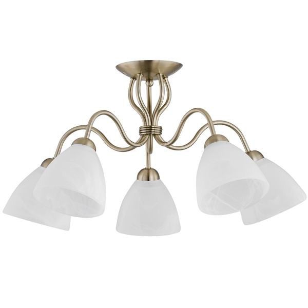 Lampa wisząca ARIEL patyna-biała 5 x E27 x 15W wym: 38 x 60 x 64 cm Alfa