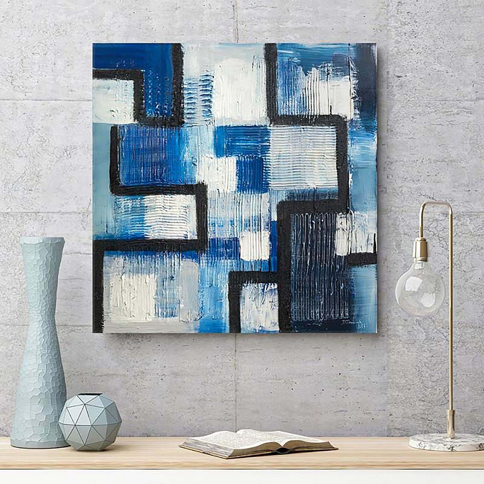 Tableau bois abstrait 78 - 100 x 100 cm - 3