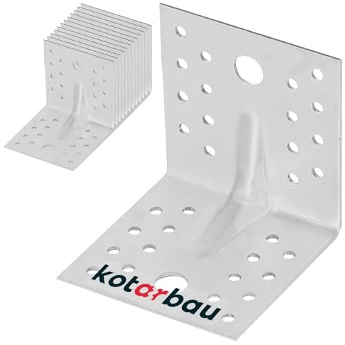 12x kątownik wzmocniony 80x80x80 mm ciesielski łącznik montażowy do drewna - KOTARBAU