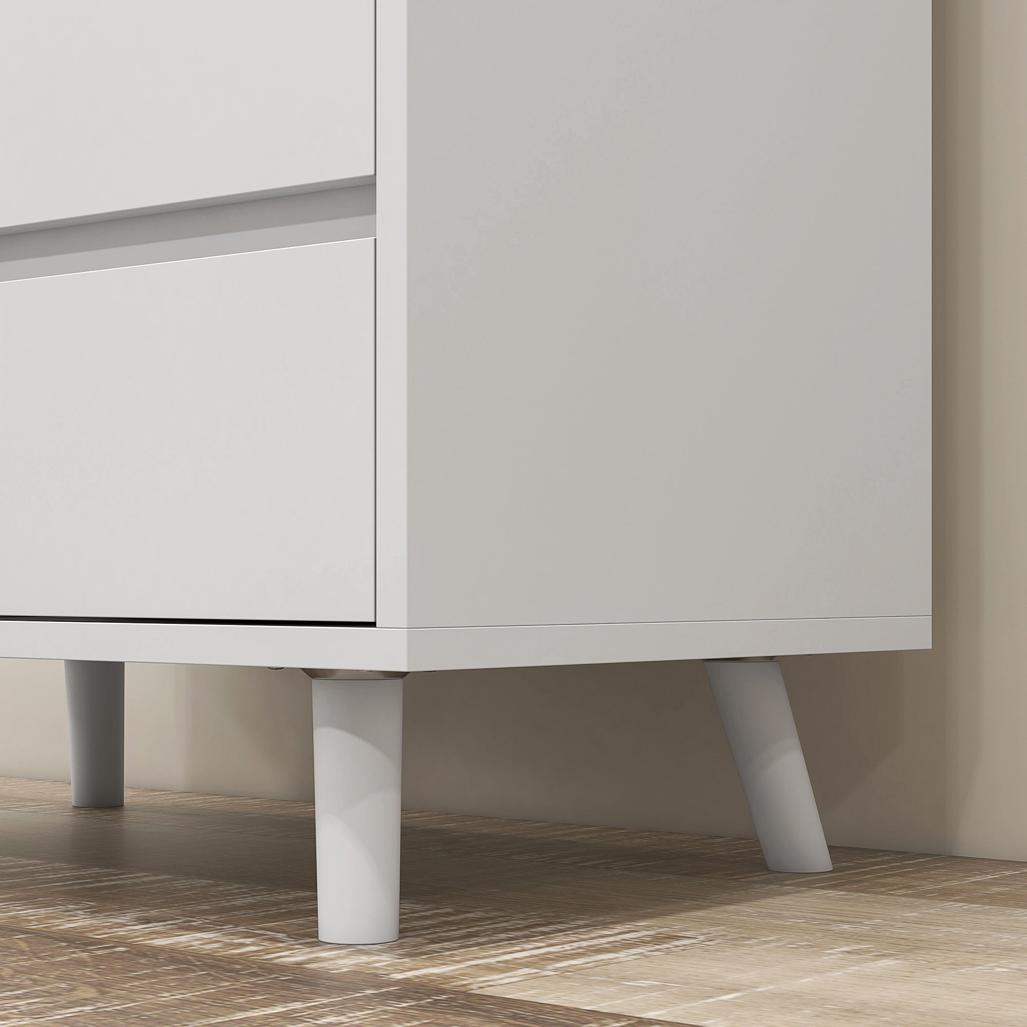 Armário de Cozinha HOMCOM MDF Branco 60x35x180 cm - 5