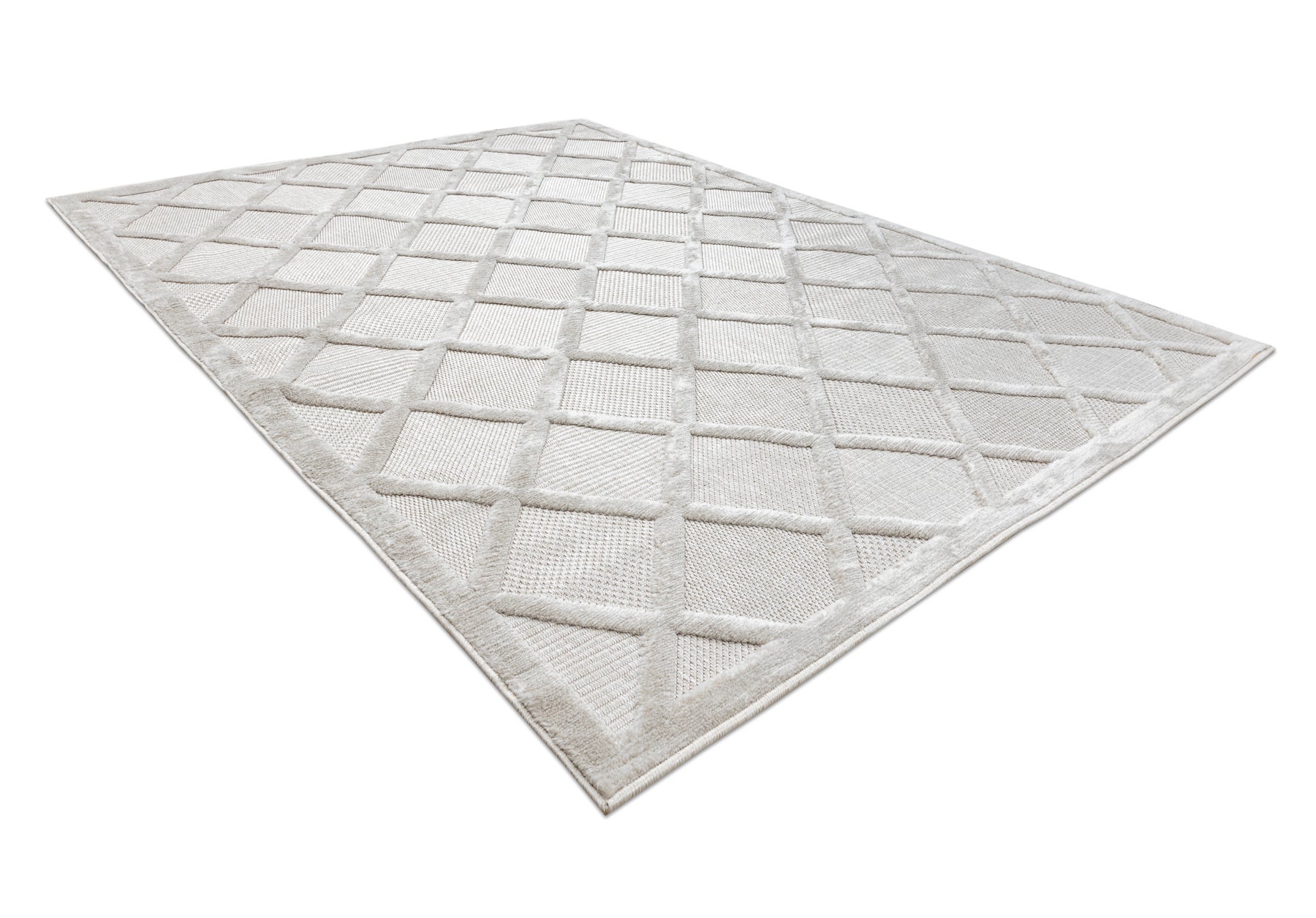 Dywan SANTO SZNURKOWY SIZAL 58365B Kratka, trellis beż 200x290 cm - 3