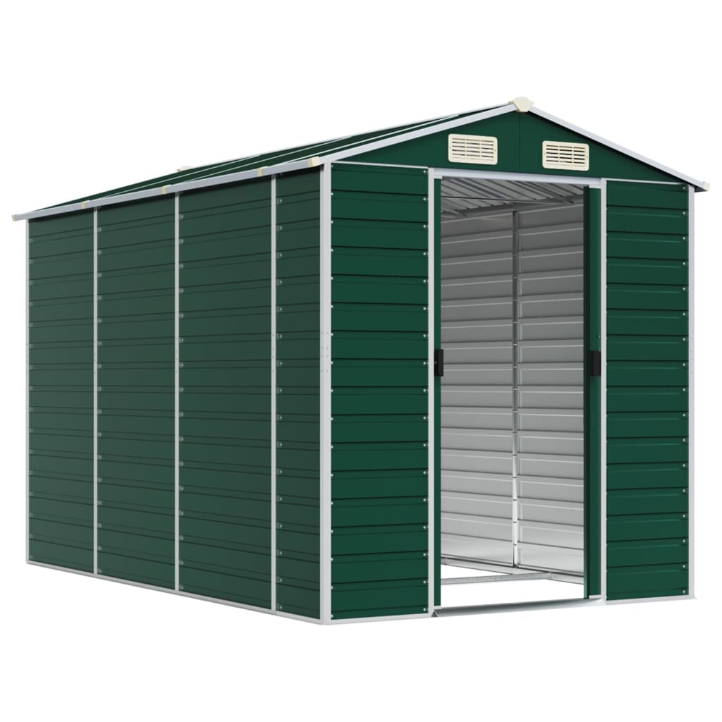 Maison Exclusive - Abri de jardin vert 191x300x198 cm acier galvanisé - 3