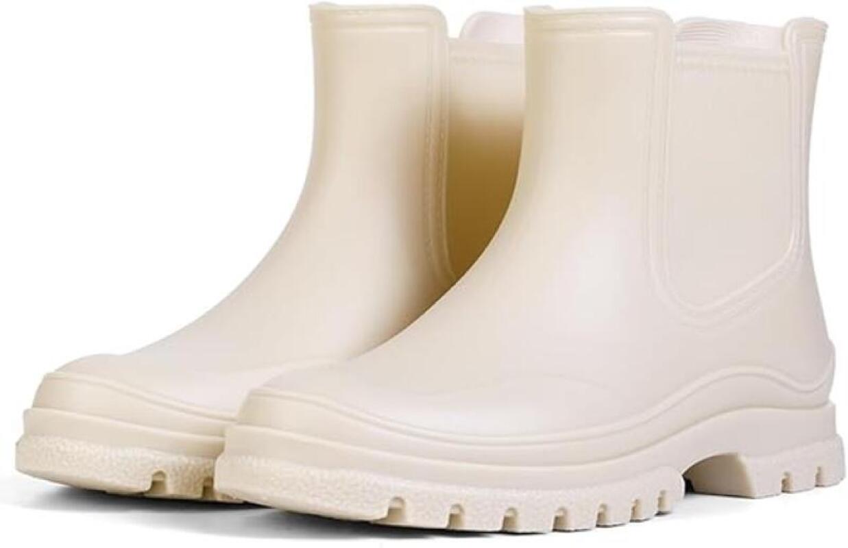 Paio di stivali da pioggia beige da donna taglia 37, stivali in