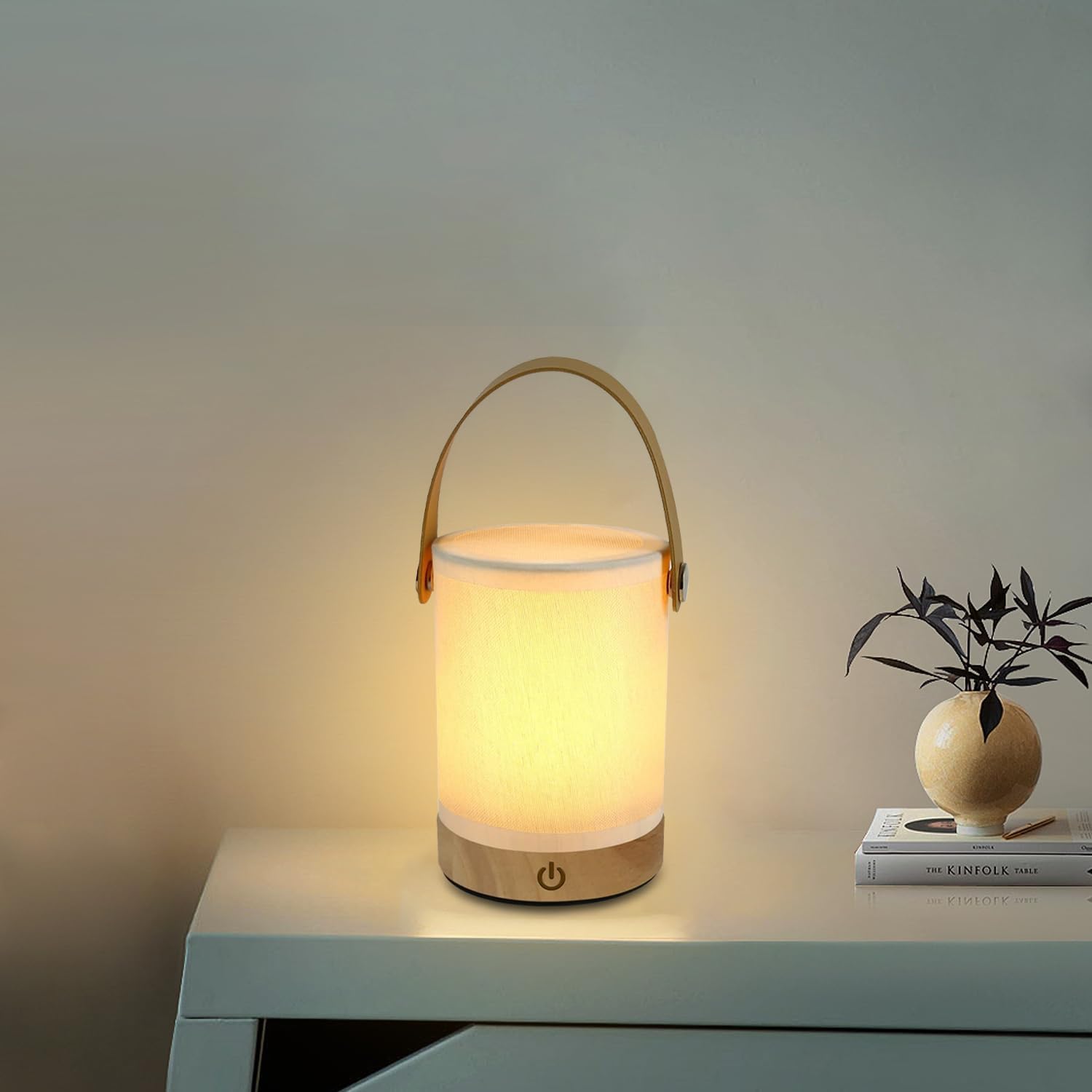 ZMH Lampa stołowa LED lampka nocna dotykowa ściemnialna bezprzewodowa zasilana przez USB