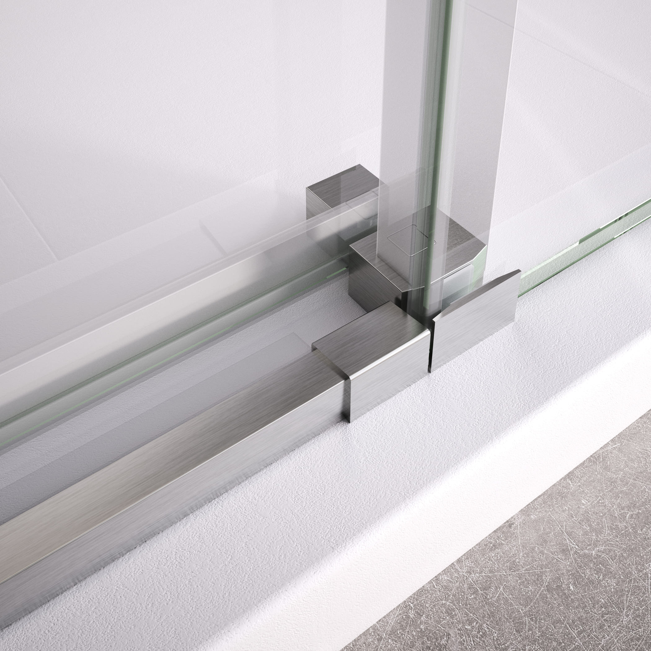 BELLOBATH - Paroi de duche angular com 2 portas deslizantes + 2 fixas - Vidro temperado - Prata - Largura adaptável 77-79 x 77-79 cm - Alto 195 cm - 3