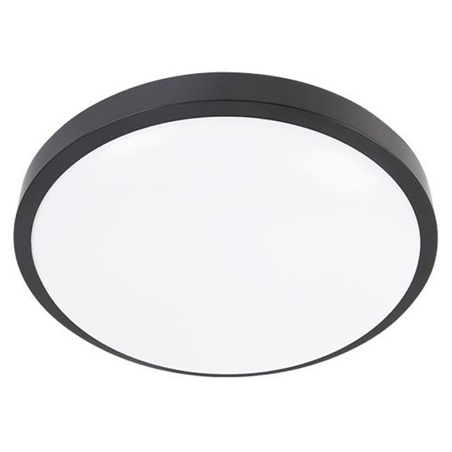 Plafon LED z czujnikiem ruchu Luvo 18W 27,5cm IP44 neutralna biel 4000K okrągły czarny MasterLED