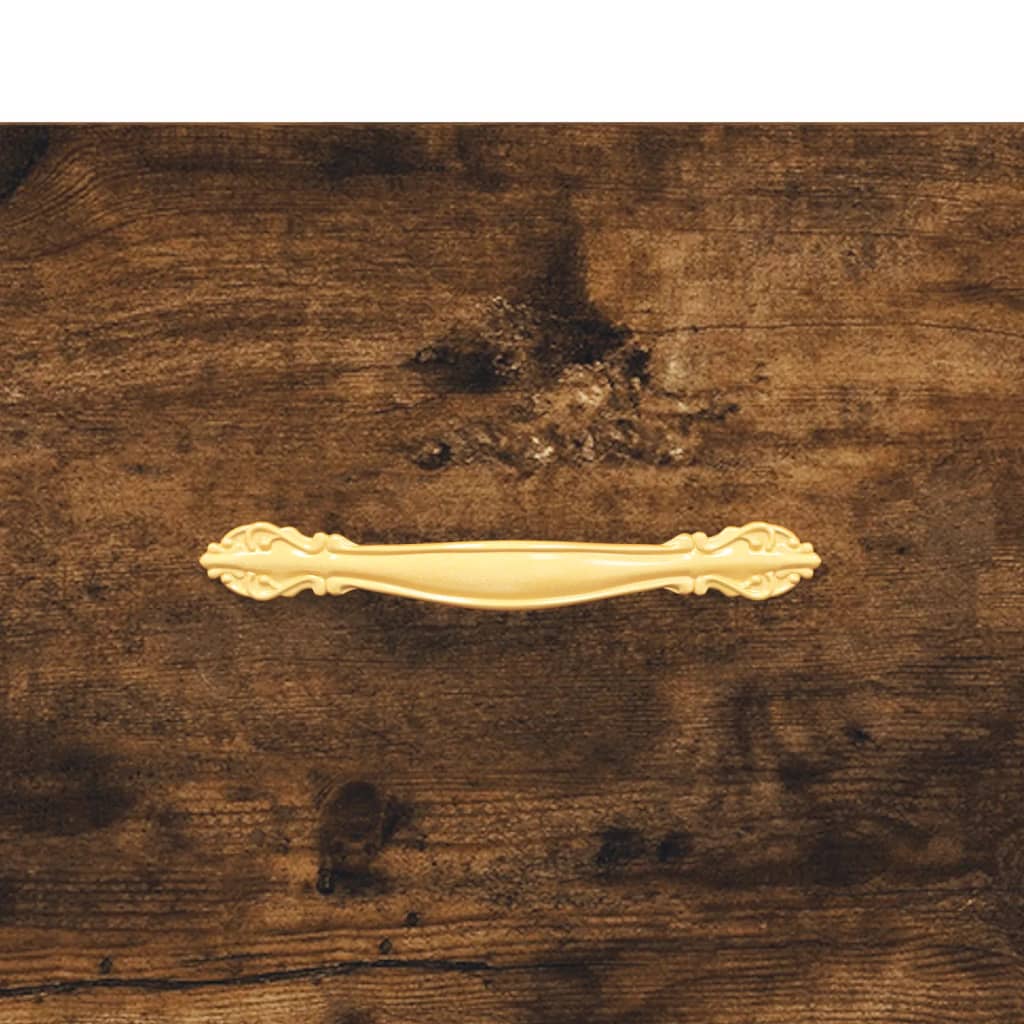 Maison Exclusive - Table de chevet chêne fumé 40x35x47,5 cm bois d’ingénierie - 9