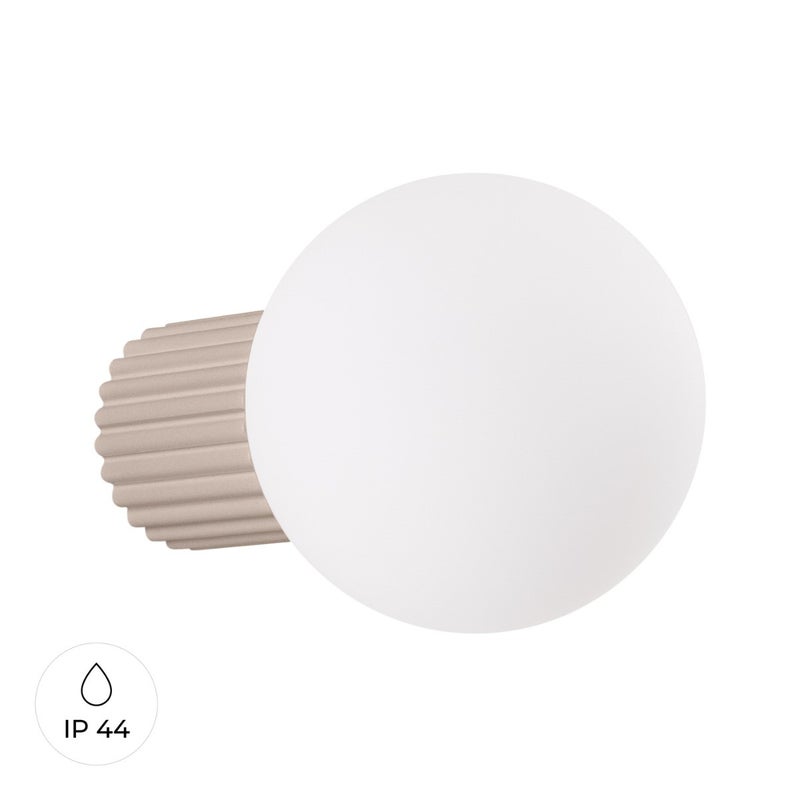 Kinkiet łazienkowy HALO taupo-biały 1xG9x8W wym: 12x12x17 cm IP44 Sollux Lighting