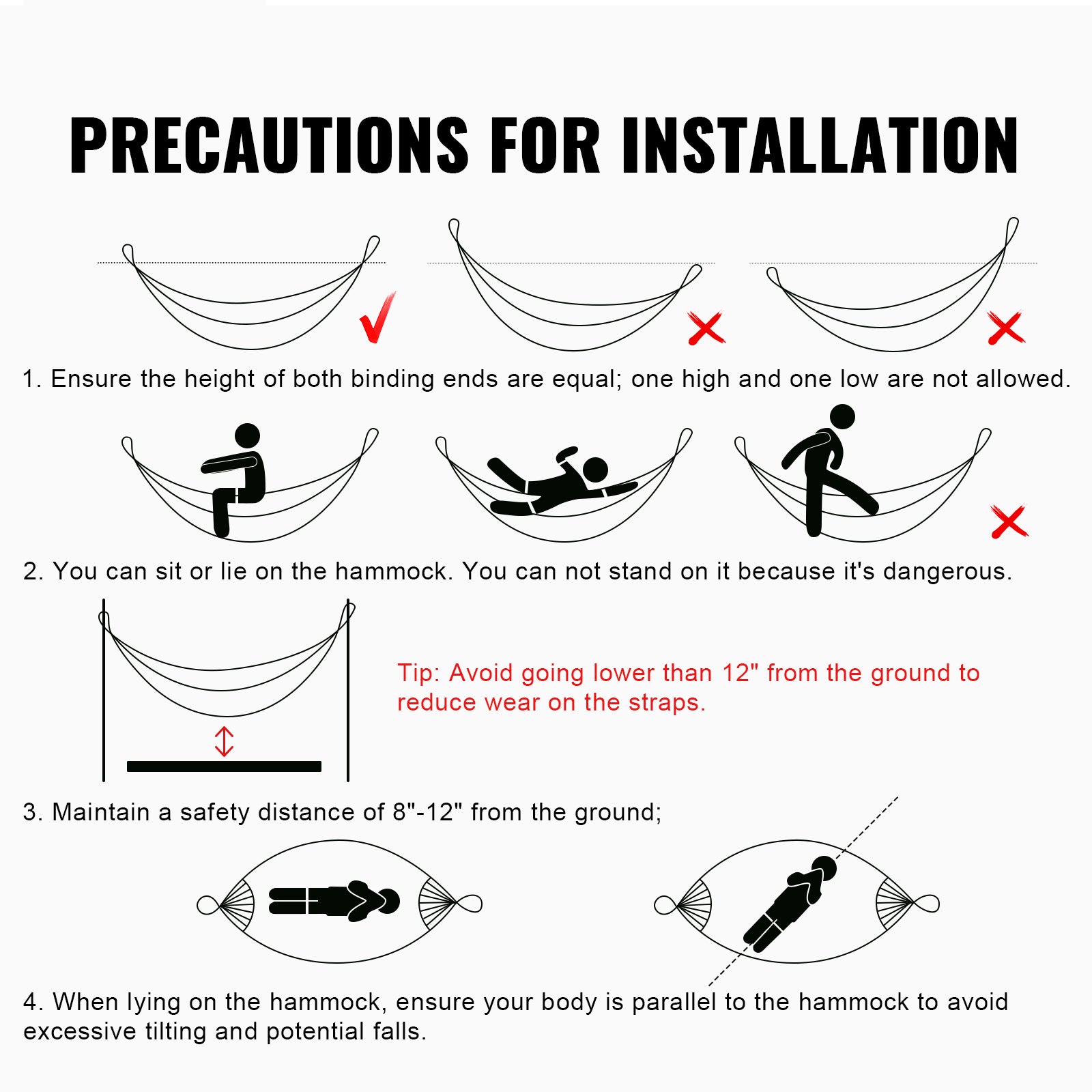 Support hamac portable,SucceBuy cadre d'une capacité 450 lb,crochets réglables pour hamacs 9,5 à 12,6 pieds,utilisation intérieure/extérieure - 9