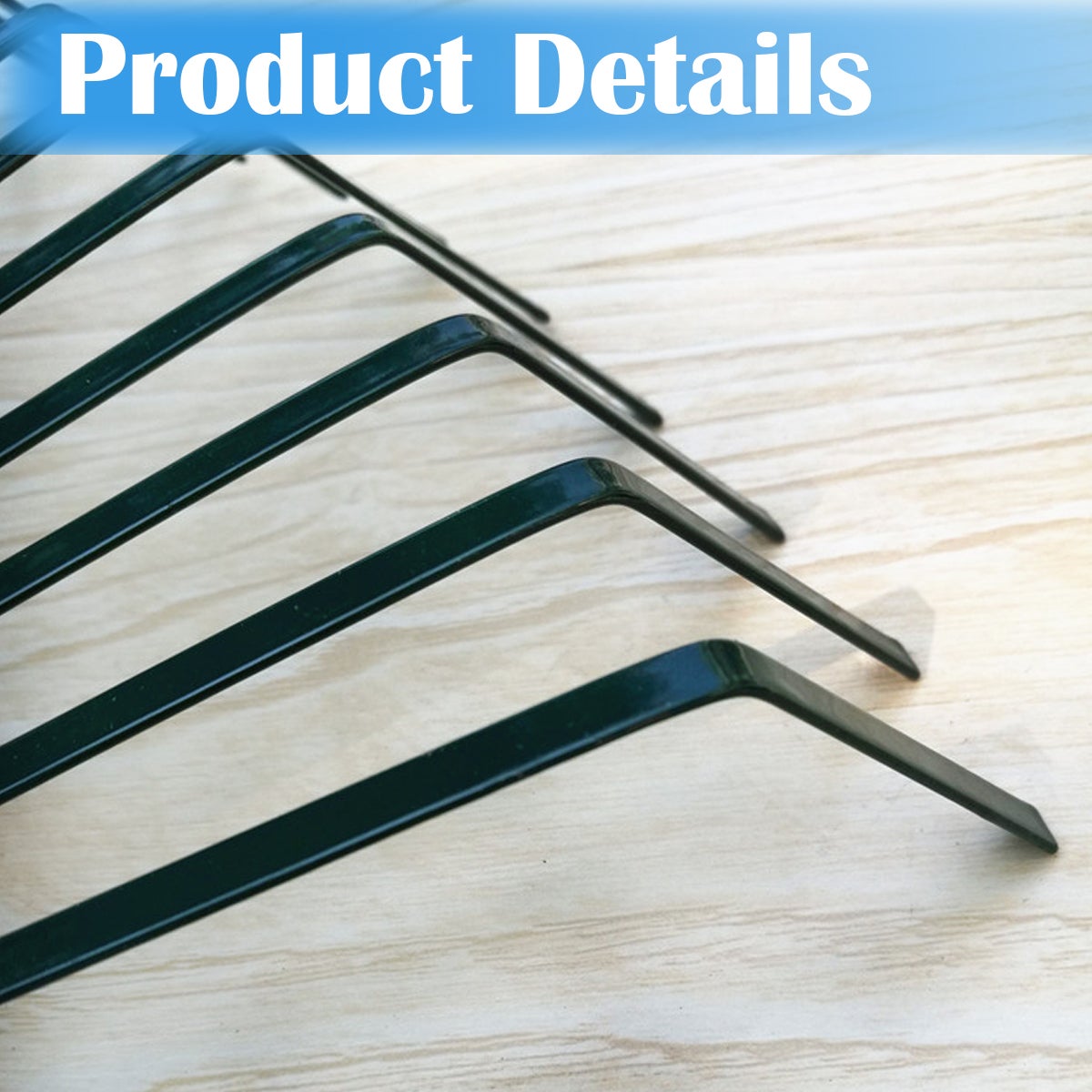 22 Teeth Heavy Duty Steel Metal Rake for Head High Carbon Steel Lawn ...