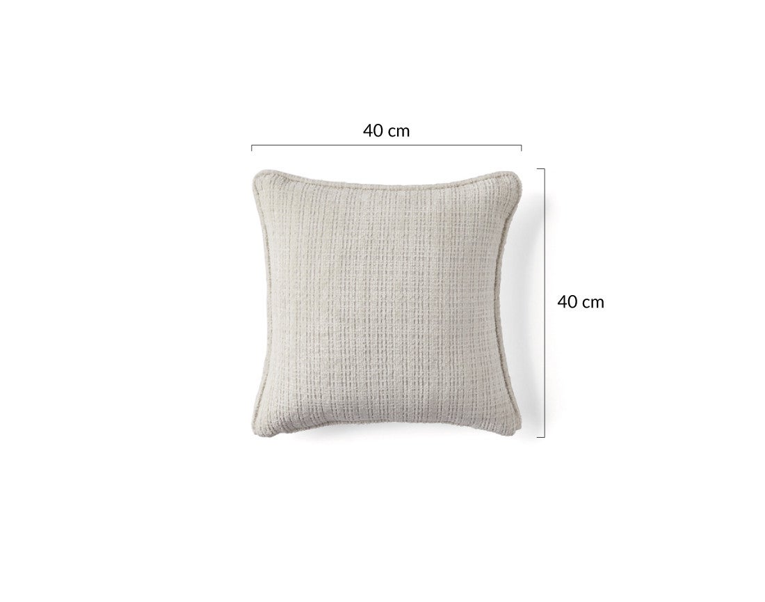 Coussin en velours texturé beige 40 x 40 cm - MIRO - Best Mobilier - 5