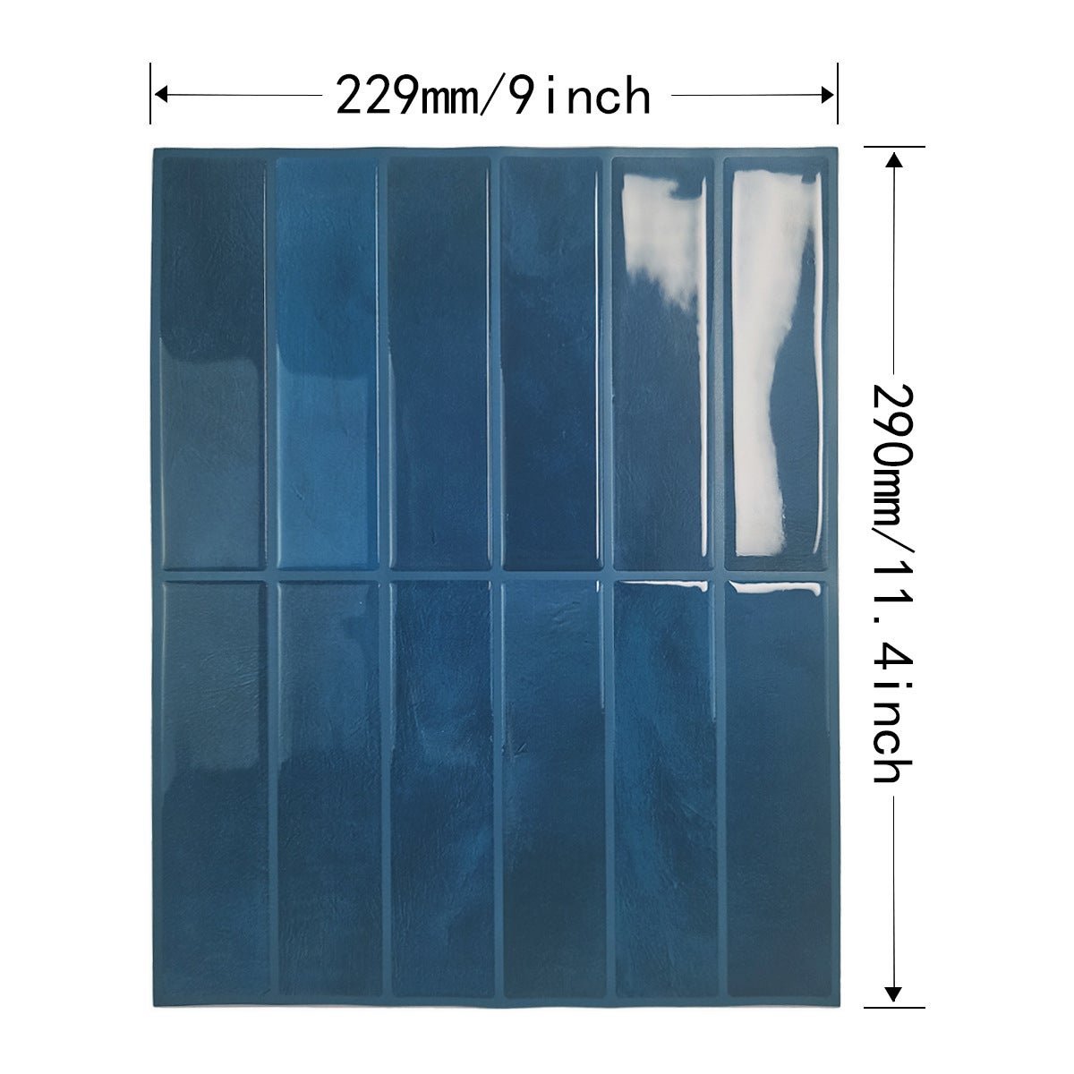 Crédence Adhésive 3D Bleu - 4 Revêtements Imperméables et Personnalisables pour Transformation Murale Cuisine & Salle de Bain - 2