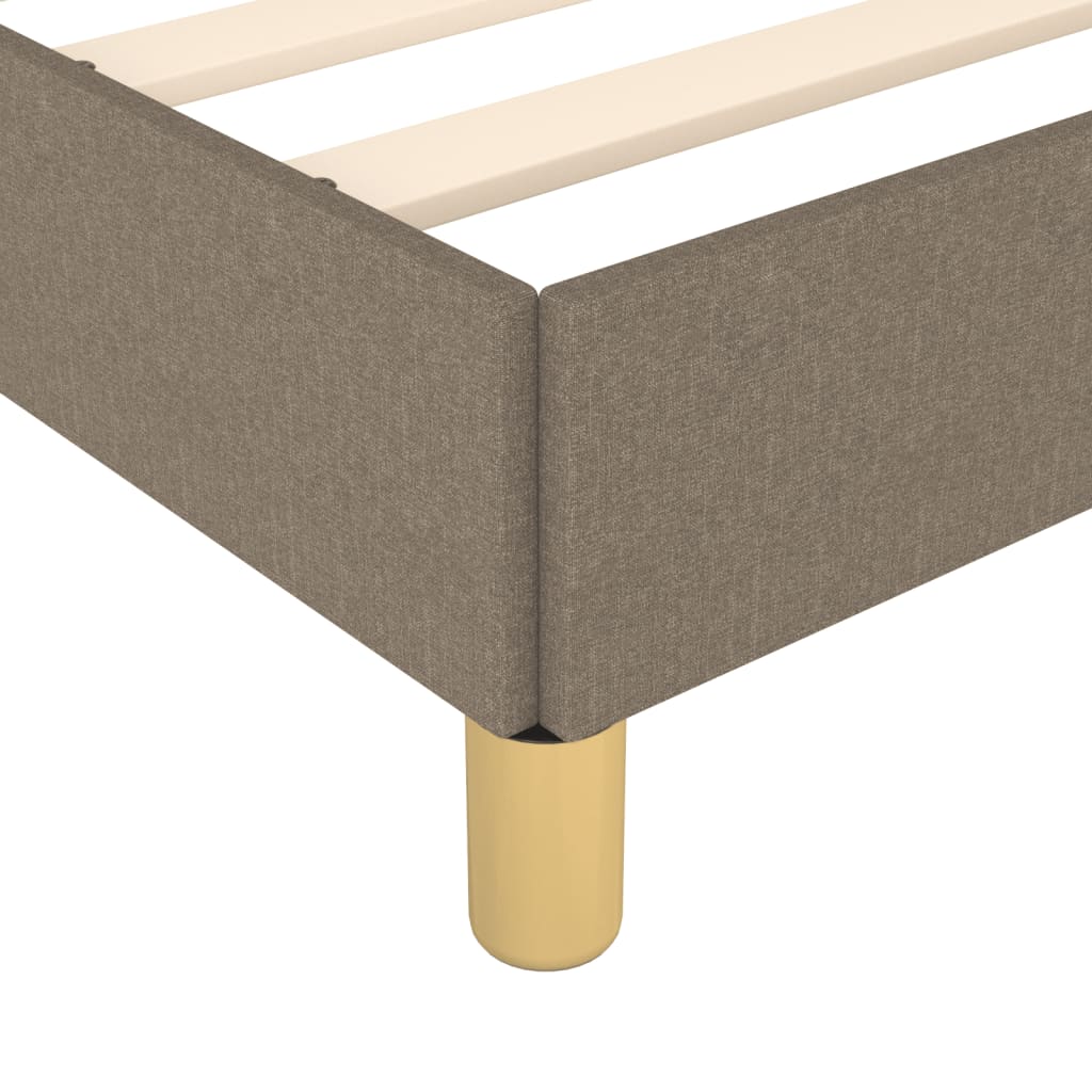 Cadre de lit sans matelas en tissu taupe pour la chambre, 200 × 200 cm - 9