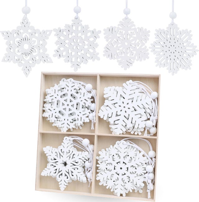 16 decorações de saps em suspensórios Noël e neige