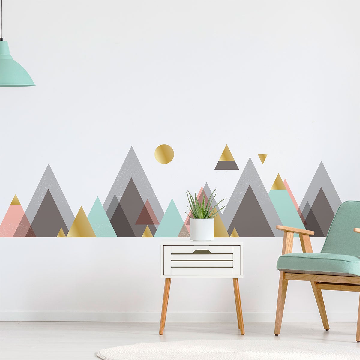 Adesivo montagna scandinavo cordoba - Sticker adesivo - adesivi murali - 40x60cm - 6