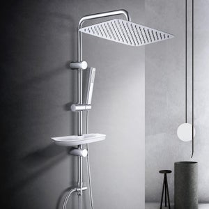 Support De Pommeau De Douche Sans Perçage - Fixation Murale Réglable 360° - Adhésif Puissant - Pour Toutes Salles De Bain