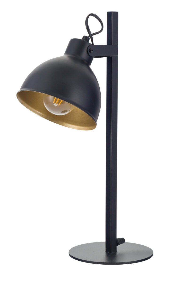 Lampa stołowa dekoracyjna loftowa regulowana czarno-złota Mars 1xE27 15W Sigma Lighting