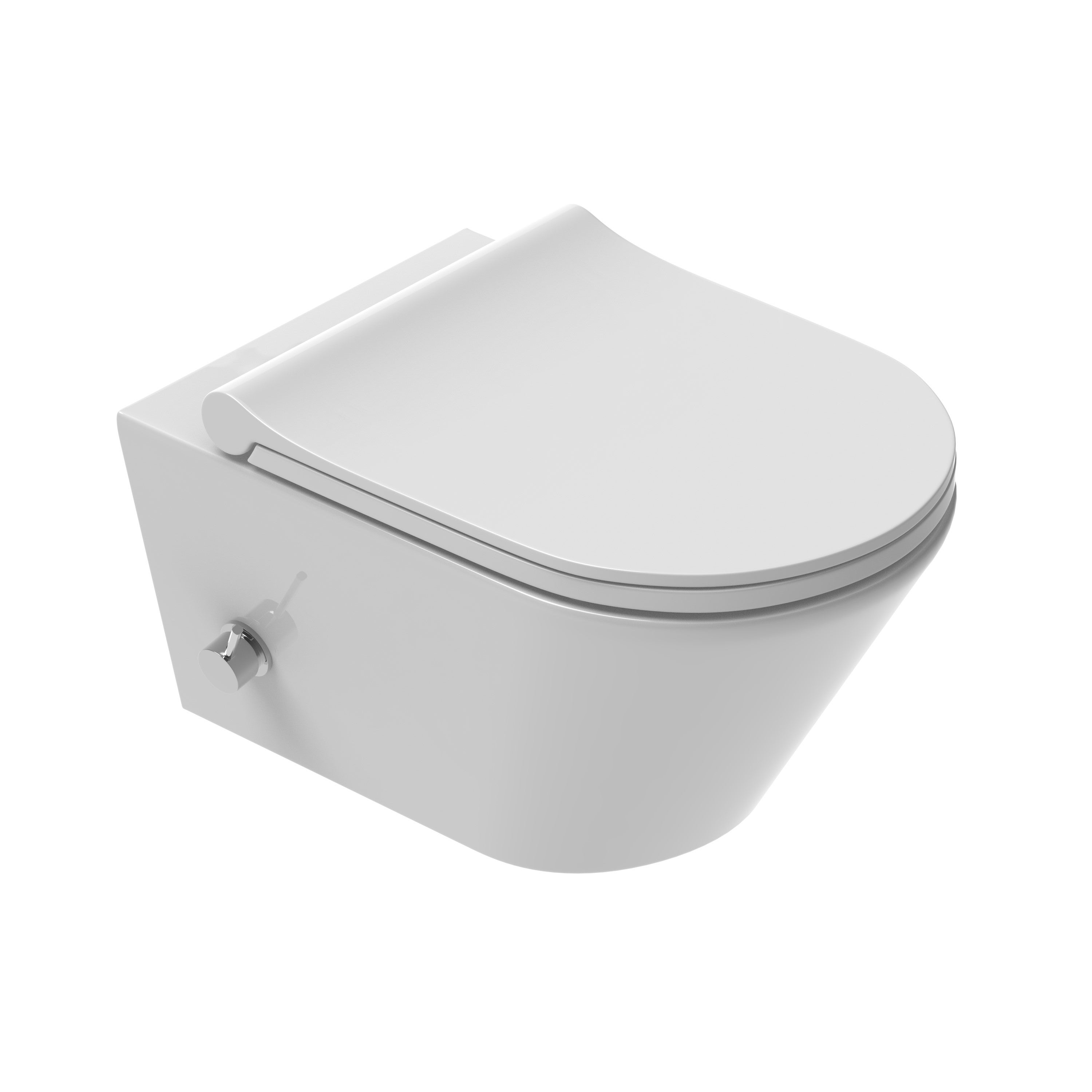 Miska WC z funkcją bidetu Tornado, z baterią ciepła/zimna woda, deska Slim Soft Close duroplast, biała, Viba Azul