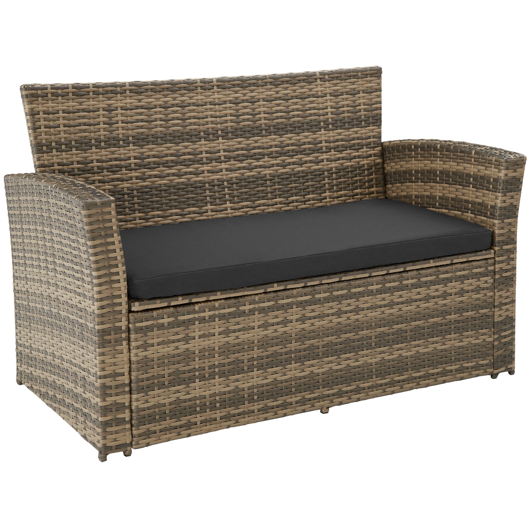 Salon bas de jardin en Résine tressée Beige 4 personnes - 5