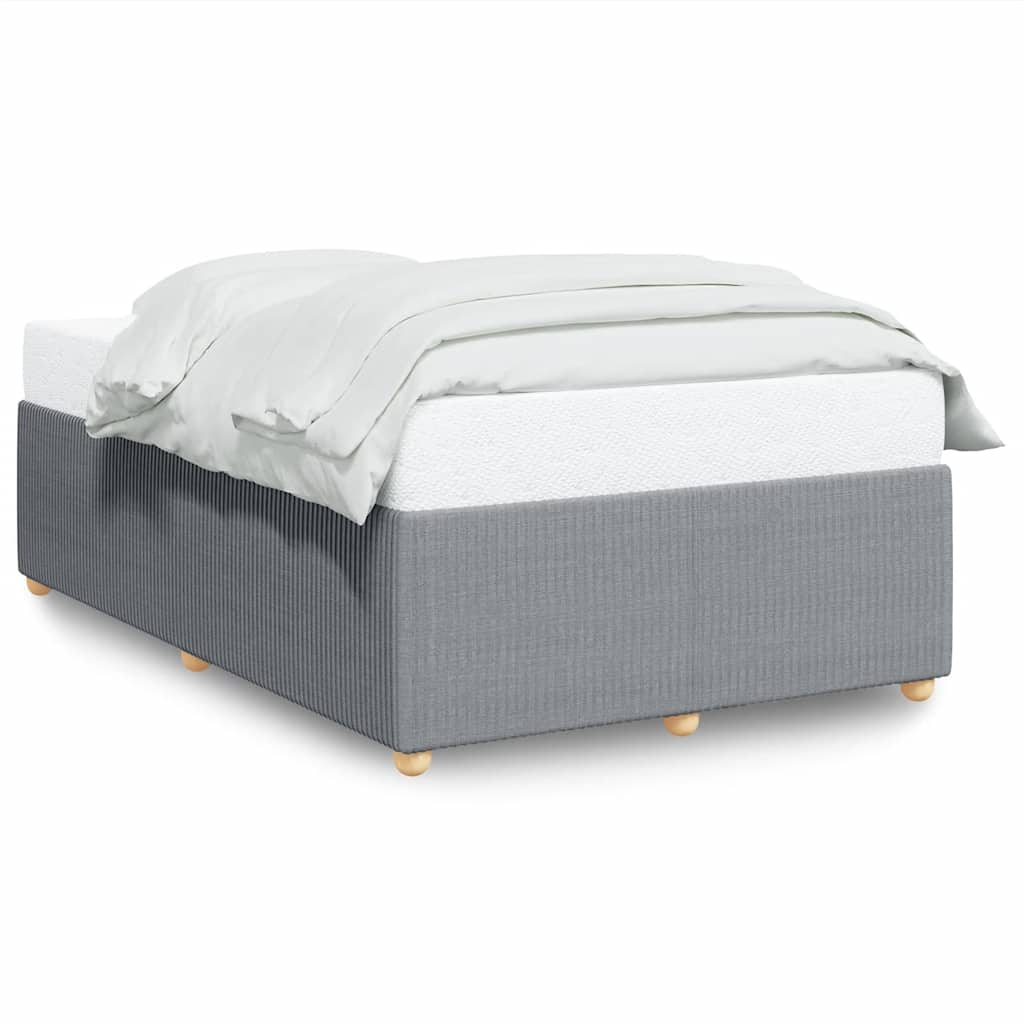 vidaXL Cadre de lit sans matelas gris clair 120x200 cm tissu - 2