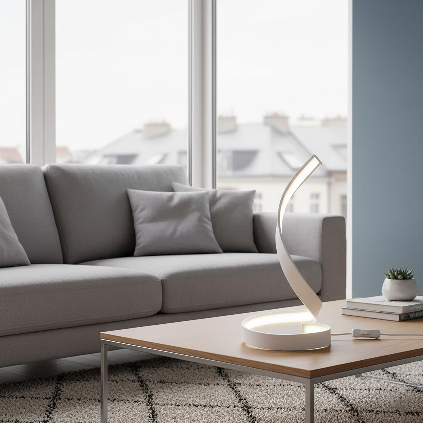 Lampe de bureau moderne et stylisée éclairage de bureau LED 12W lampe de chevet moderne 230V 6000K COLD - 5