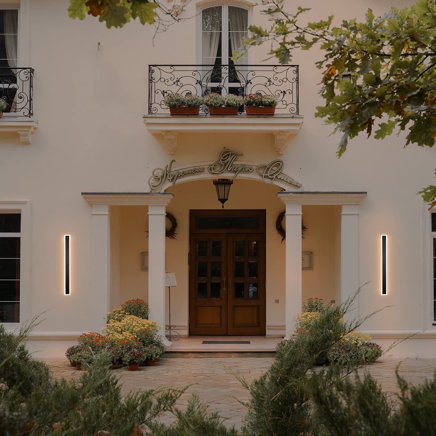 NETTLIFE Kinkiet LED Zewnętrzny kinkiet 100 cm Czarny kinkiet zewnętrzny Long Villa IP65 Modern 21 W - 8