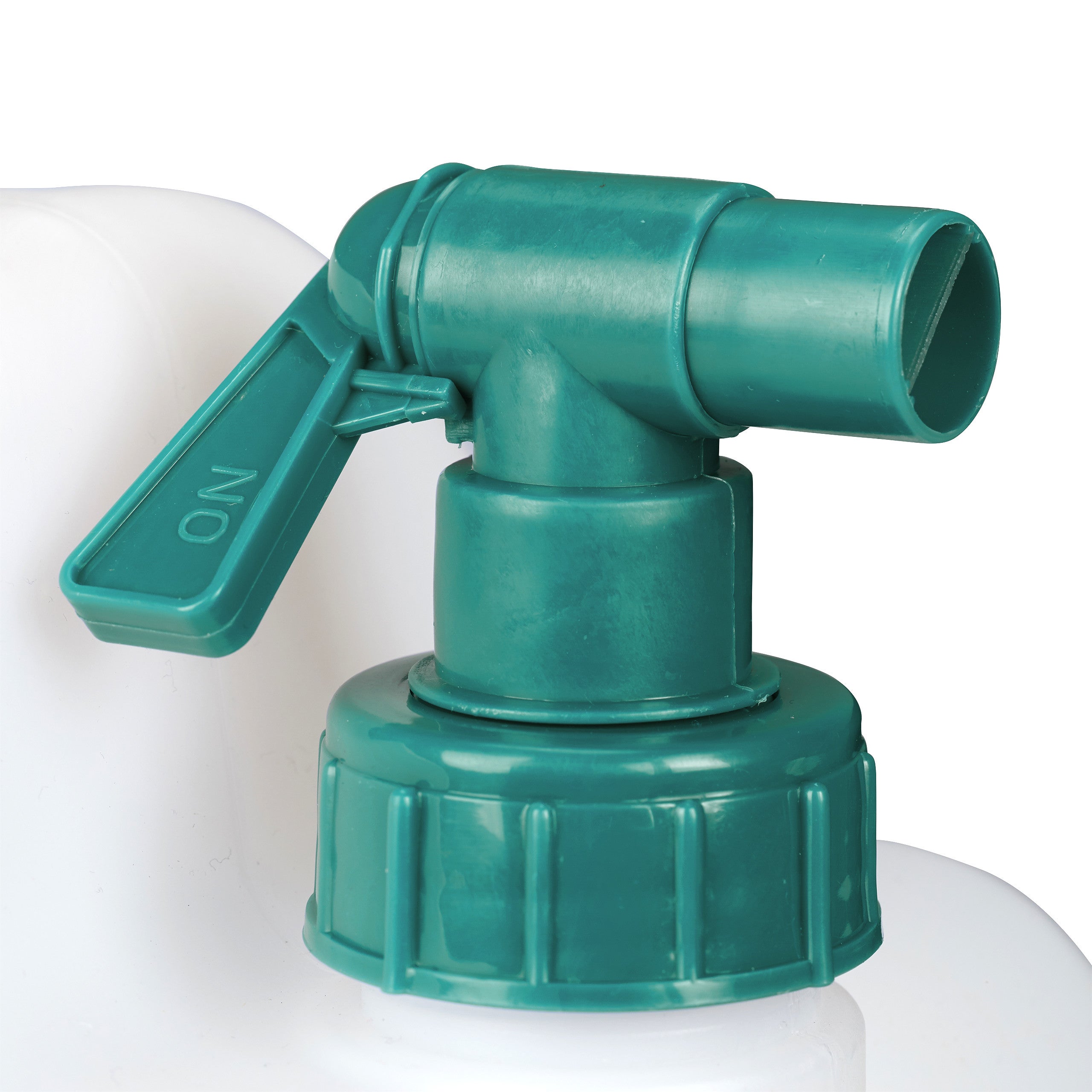 Bidon d’eau avec robinet, 15 litres, plastique sans BPA, couvercle, poignée, réservoir, blanc/vert, Relaxdays - 9