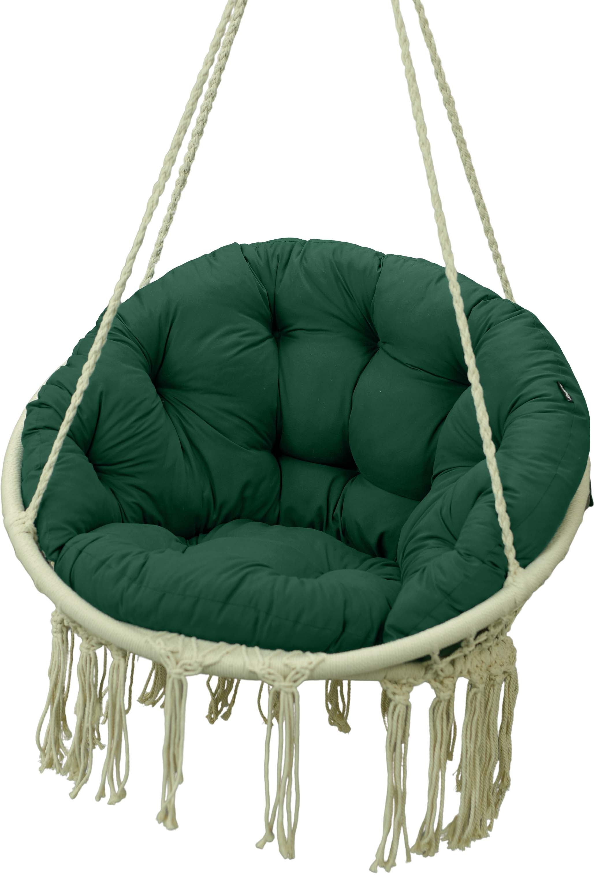 Poduszka ogrodowa na krzesło huśtawkę wiszącą bocianie gniazdo AMPO 110x60 cm ciemny zielony 1 szt.