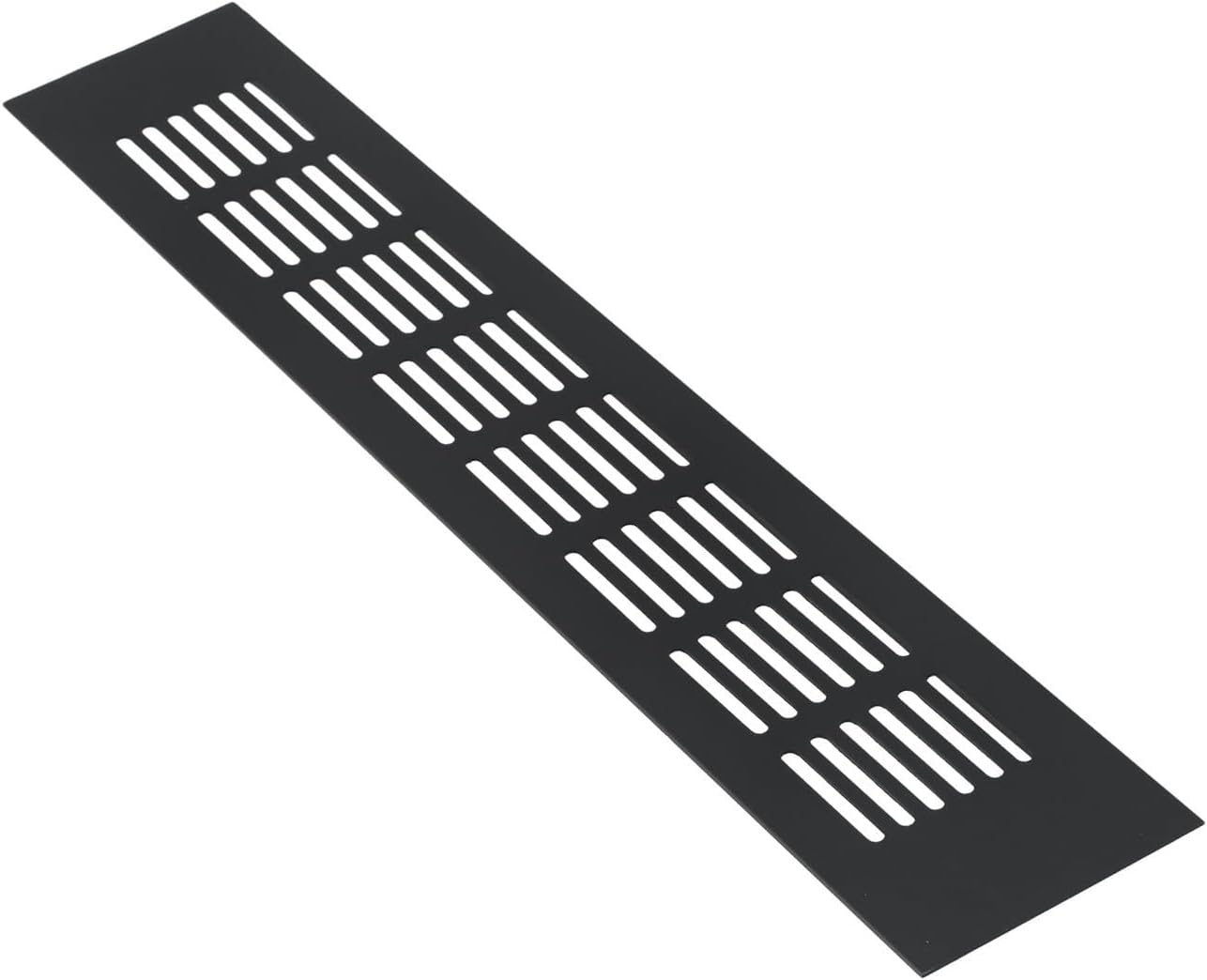 Czarna kratka wentylacyjna 50 x 350 mm, 1 dekoracyjna kratka ze stopu aluminium, kratka wentylacyjna, kratka odprowadzająca ciepło