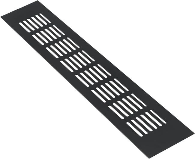 Rejilla de ventilación negra de 50 x 350 mm, 1 rejilla decorativa de ...