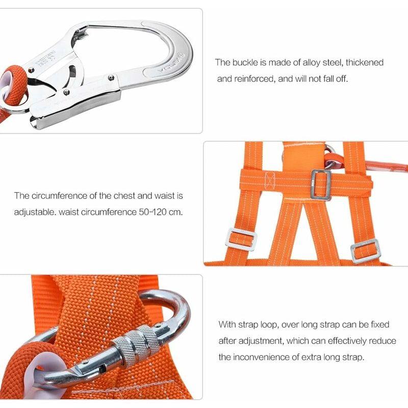 Kits de harnais de sécurité, harnais de sécurité antichute harnais pleine hauteur harnais de protection contre les chutes travail aérien protection - 4