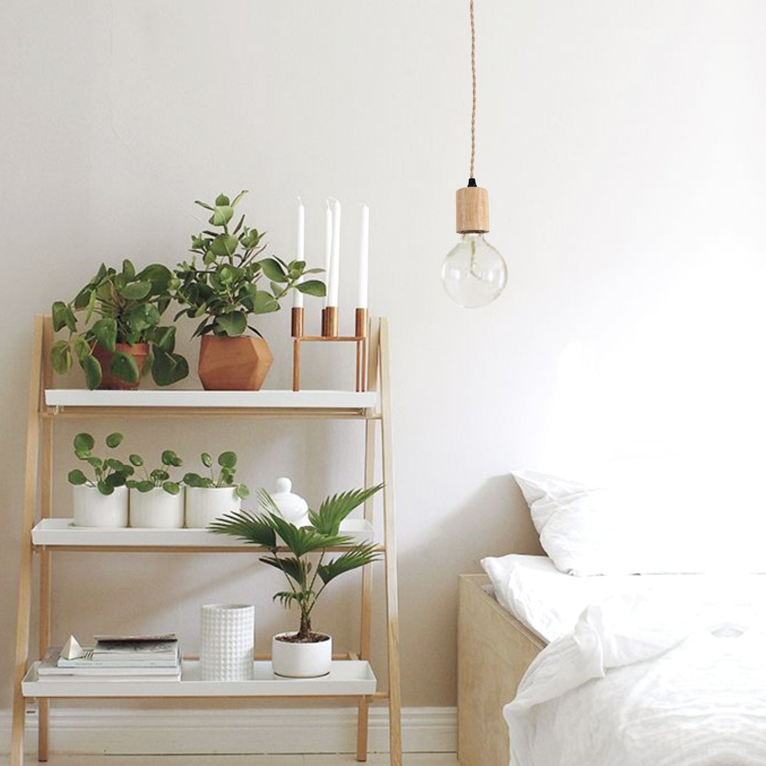 Kit de Suspension Industriel pour Lampes Suspendues avec Interrupteur et Prise – Câble en Chanvre Torsadé Vintage, Style Ferme 500cm - 5