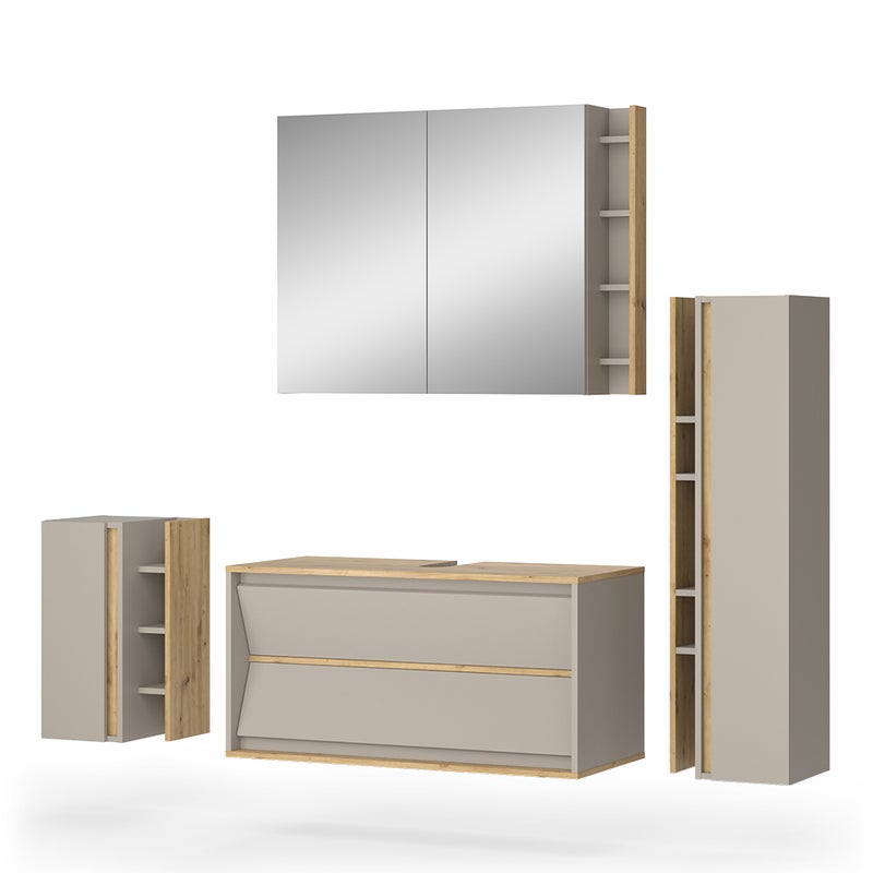Vicco Zestaw mebli łazienkowych Edelin, Kaszmir, 4 części
