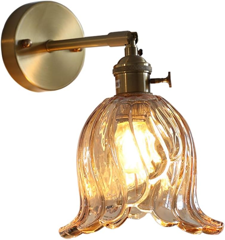 Lampa ścienna 220VE27 z małym, bursztynowym skrzydłem, z ciepłym światłem LED 4 W, dekoracyjna lampka nocna do wnętrz