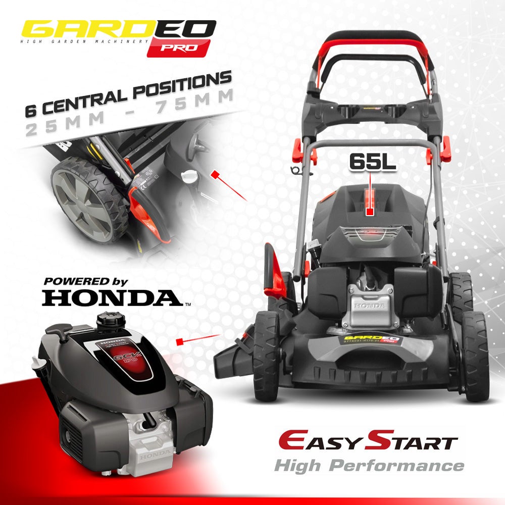 Tondeuse Thermique Autotractée 167cc avec Moteur Honda, Mulching et Éjection Latérale - Garde Pro - 508 mm - 3