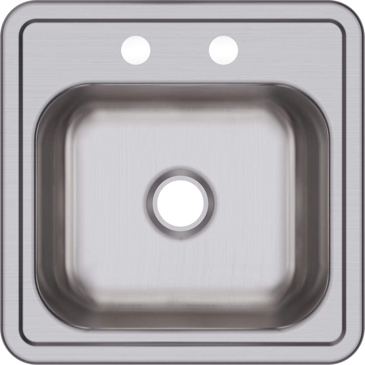 Lavello Sottopiano In Acciaio Inox Elkay Dayton DXUH1318 - Singola Vasca 16x20.5x8 Pollici, Calibro 18, Fondo Silenzioso, Scarico Centrale, Made In USA