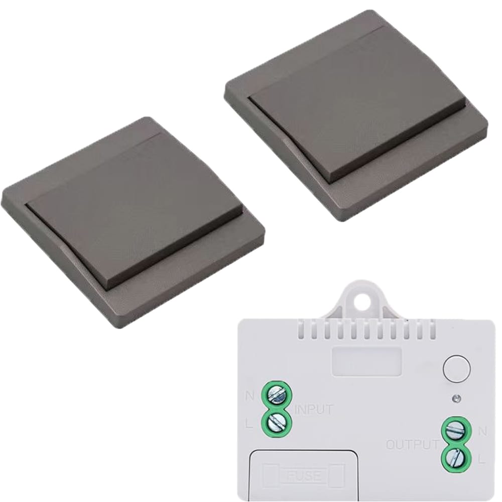 Interruttore Luce Senza Fili 433Mhz - Telecomando 30m, Fino A 1500W, IP44 - Foto 11