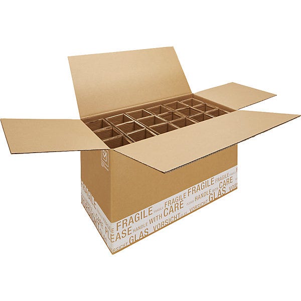 Imballaggio Per Bottiglie Ratioform - 4 Confezioni Polistirolo + Scatole Cartone Per 6 Bottiglie - Foto 2