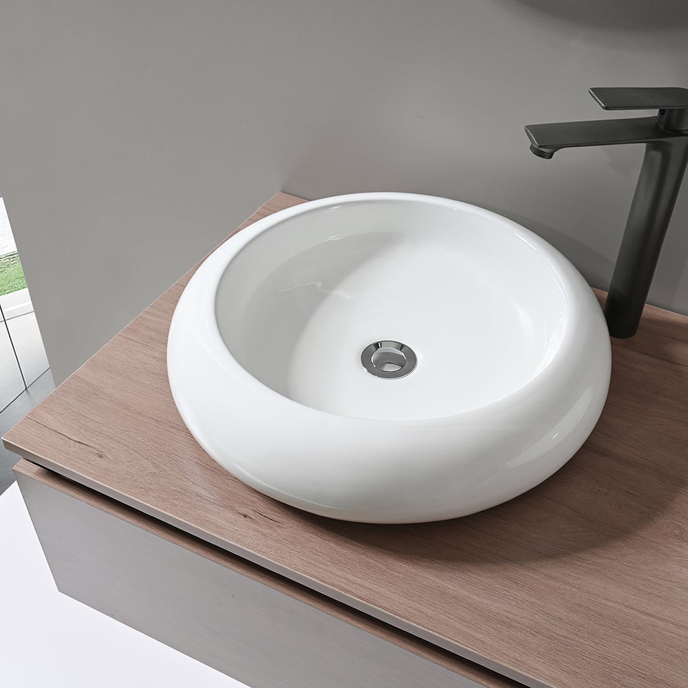 LuxuryBain - Meuble de salle de bain double vasque 120cm bois foncé avec miroir led - 4