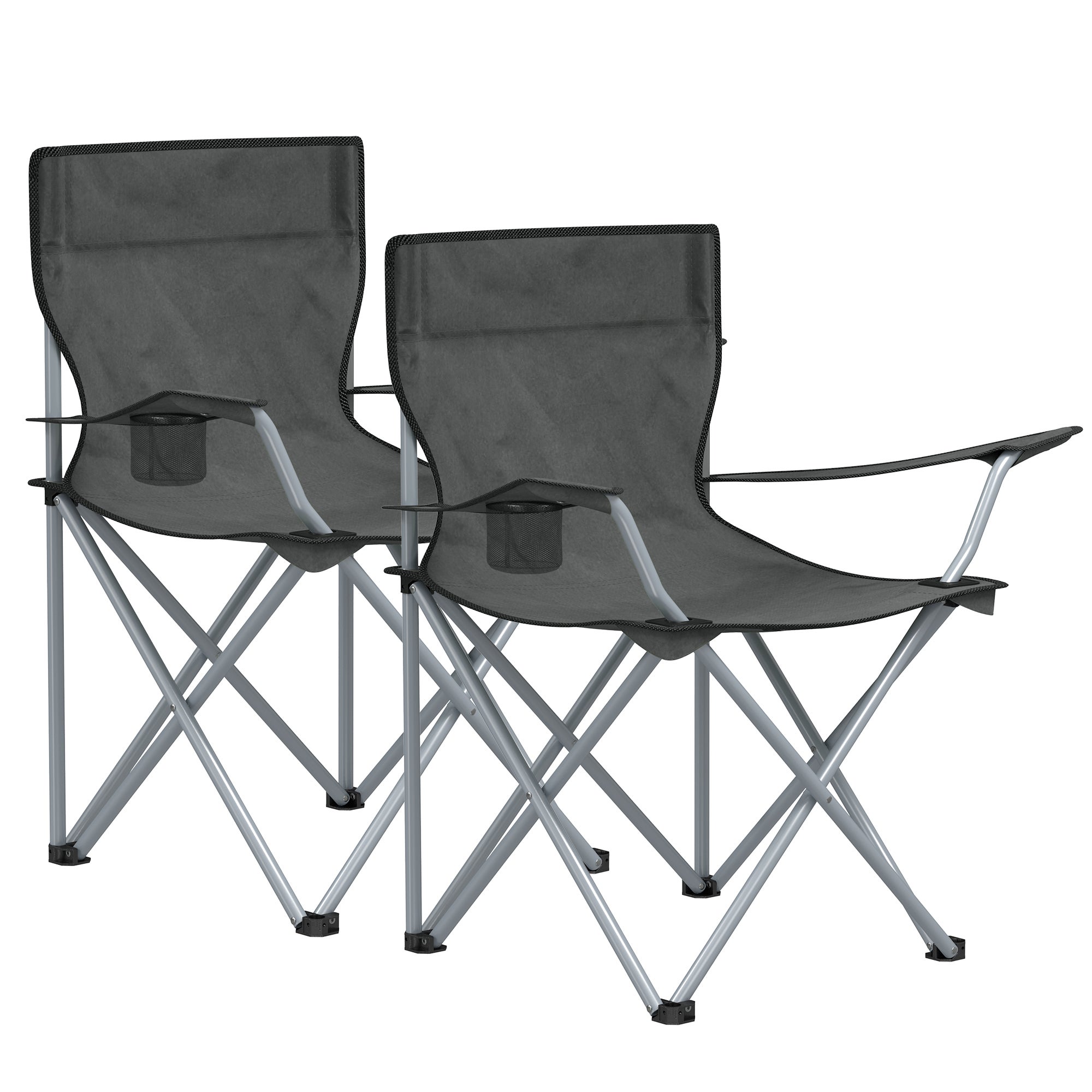 Chaise De Camping Pliante Rembourrée - Capacité 120kg - PVC Et Toile - Auvent Pliable