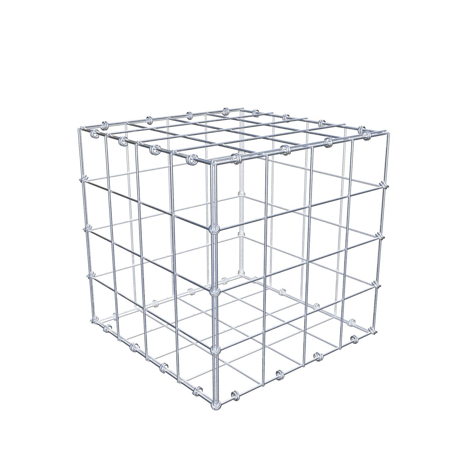 Gabion 40 cm x 40 cm x 40 cm (dł. x wys. x gł.), rozmiar oczka 10 x 10 cm, pierścień spiralny