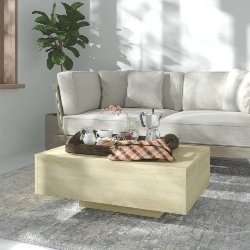 Stolik kawowy, dąb sonoma, 85x55x31 cm, materiał drewnopochodny