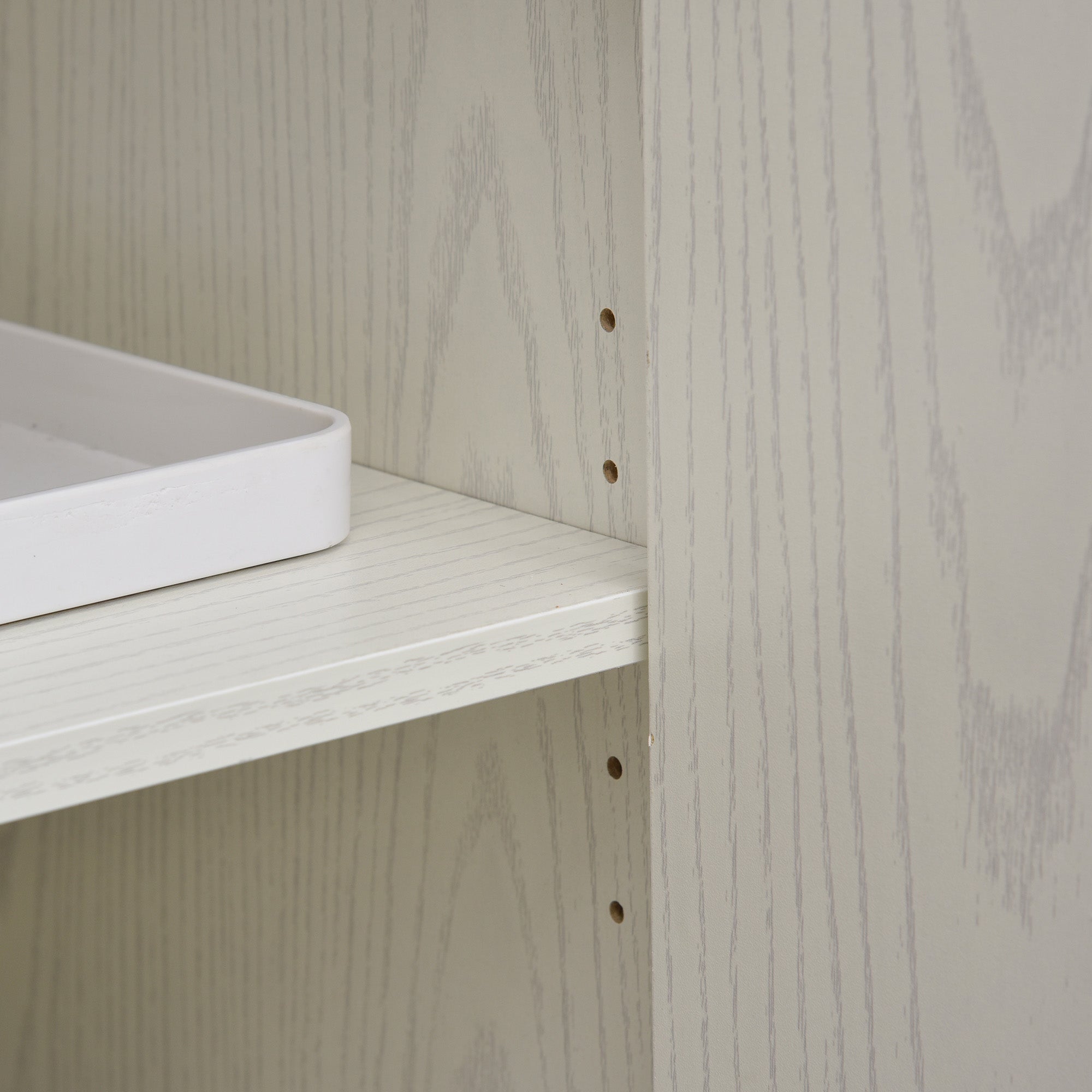Aparador Auxiliar para Microondas HOMCOM Melamina de Madera Blanco 60,4x40,3x97 cm - 5